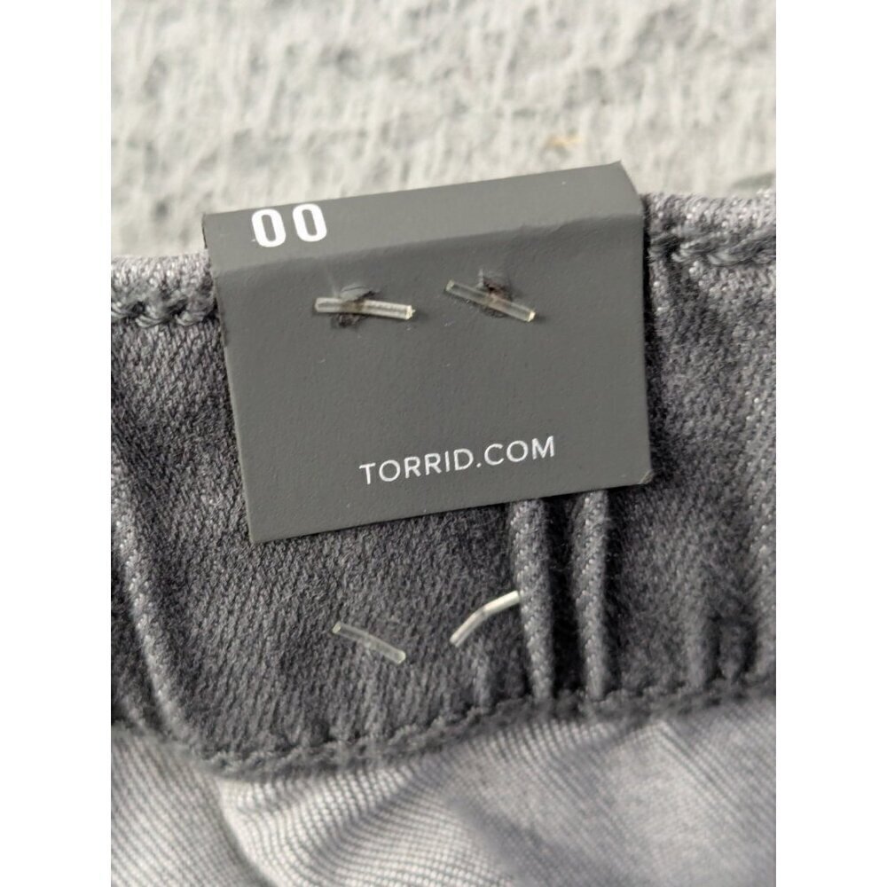 Torrid Crop Pull On Boyfriend Straight Pants Womens M/L 10 Medum/Large Gray - Picture 16 of 16